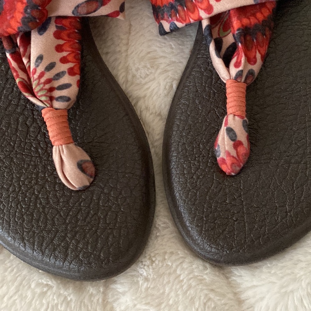 Sanuk slingback fabric yoga mat sandals size 9 - Picture 5 of 8